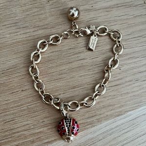 Kate Spade Ladybug Charm Gold Bracelet